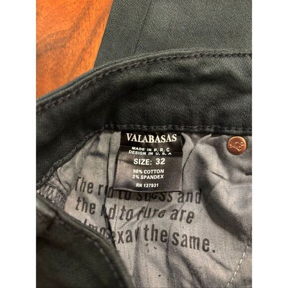 Valabasas Men's Dark Blue Mid Rise Distressed Skinny Jeans Size 32 - Picture 7 of 8